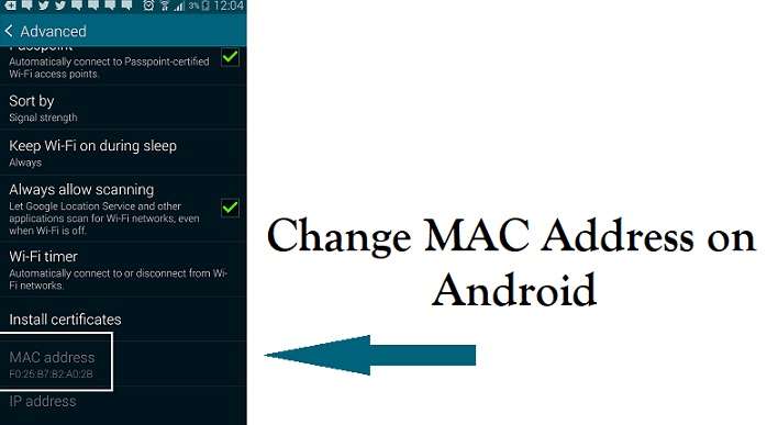 set mac address android emulator